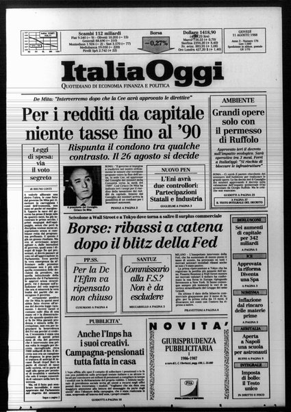 Italia oggi : quotidiano di economia finanza e politica